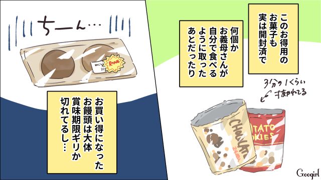 腐った野菜に開封済みのお菓子…天然すぎる義母の仕送りがストレスだった話