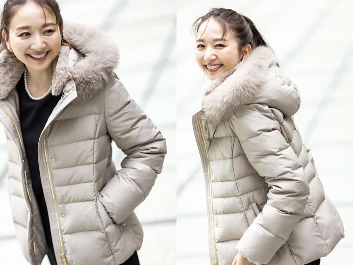 画像: 【名品／撥水／抗菌防臭】ショート丈リサイクルダウンコート（ベージュ）¥49,500（インディヴィ）