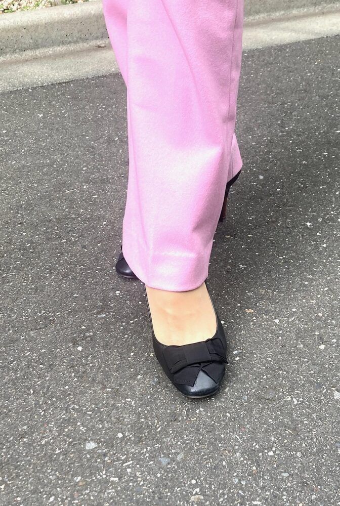 『LANVIN』のリボンパンプス