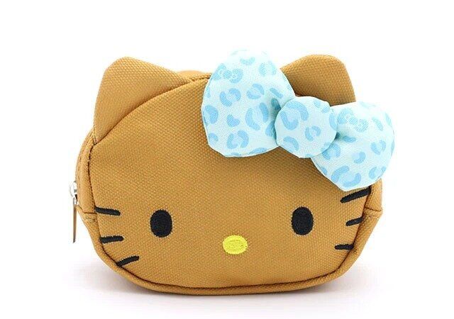 ひょう柄リボンが可愛い♥日焼けしたハローキティのポーチチャーム