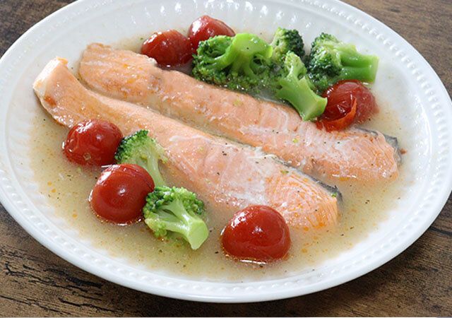 アクアパッツァの素 キューピー 鮭 完成