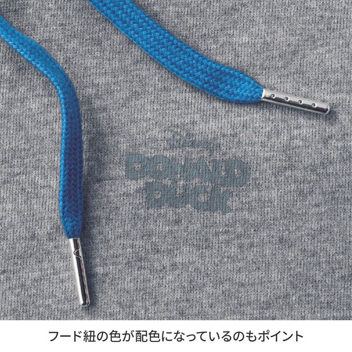 ユニセックス裏毛プルパーカ フード紐