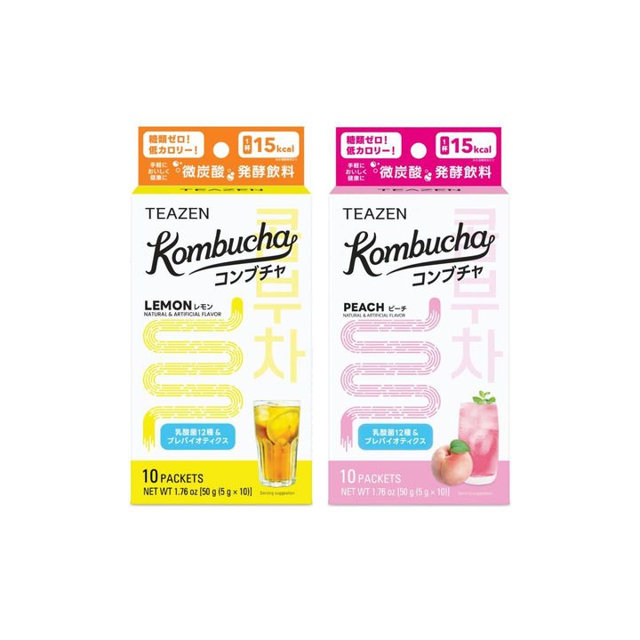 TEAZEN／レモン コンブチャ・ピーチ コンブチャ