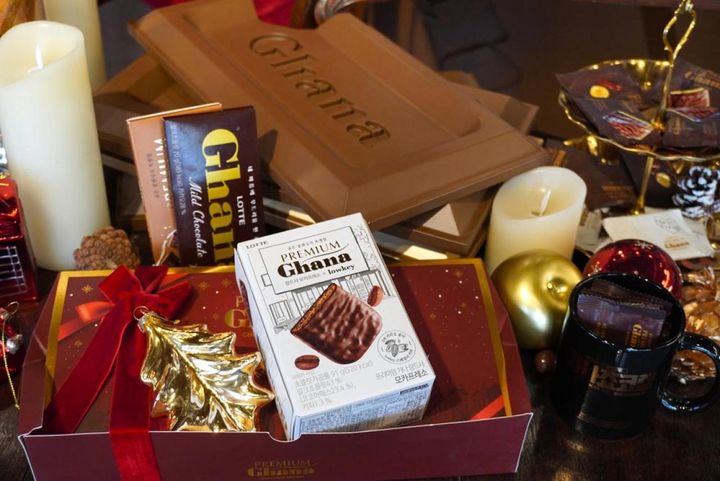 普段何気なく目にするガーナも、飾り方によってはおしゃれに。