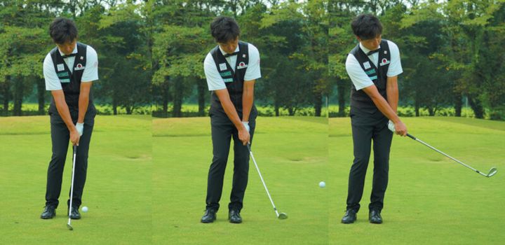 アプローチで上手く転がすコツは？「右ヒザを左ヒザに寄せると…」プロが解説