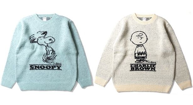 「PEANUTS」別注、「HOUSTON」のモヘア混セーターが登場