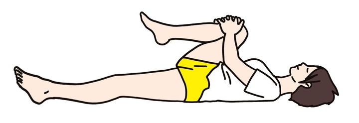 太もも抱き寄せストレッチ