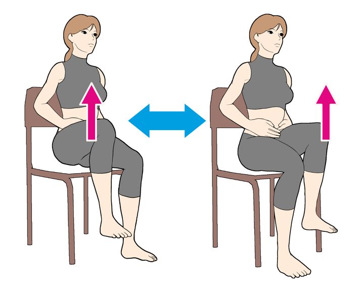 椅子を使ったニーアップ