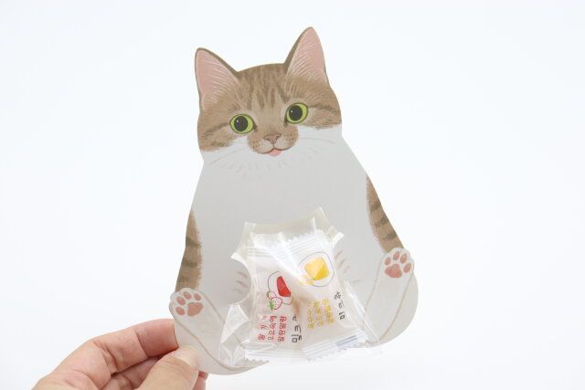 セリアの可愛いギミックギフトバッグ 5P キャット シール付き