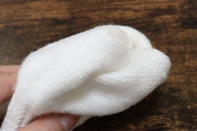 裏起毛軍手 素材感