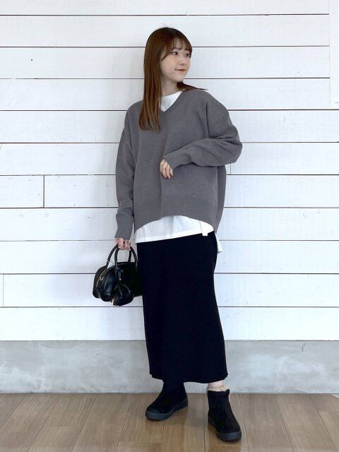 2025グローバルワーク値下げアンチピリングなめらかIラインスカート