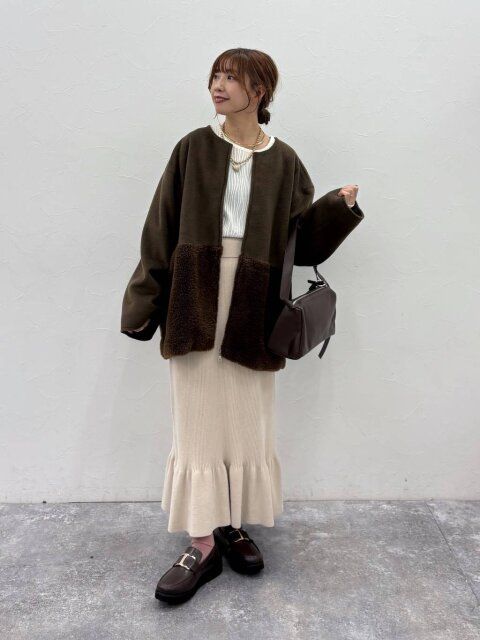 2025グローバルワーク値下げモールニットスカート