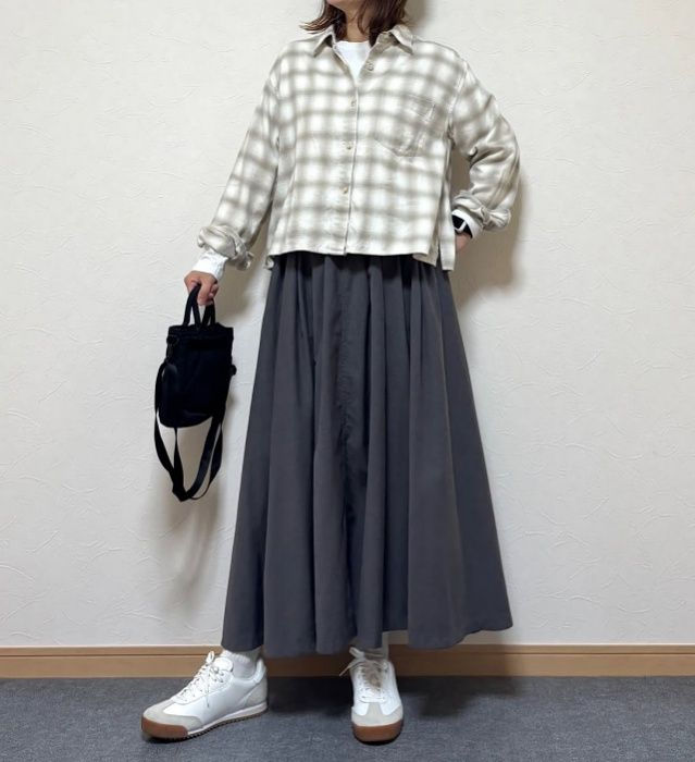 UNIQLO「フランネルボクシーシャツ」