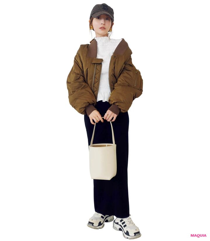 田中みな実の私服 Chloéのジャケットでスポーティミックスコーディネート