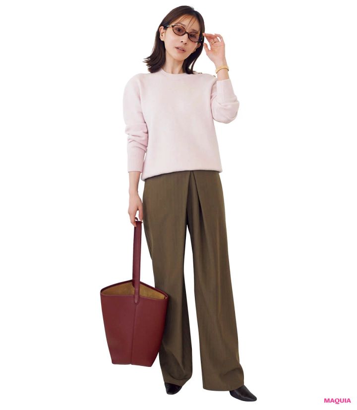 田中みな実の私服 ボッテガ・ヴェネタのトップスにmiumiuのシューズをコーディネート