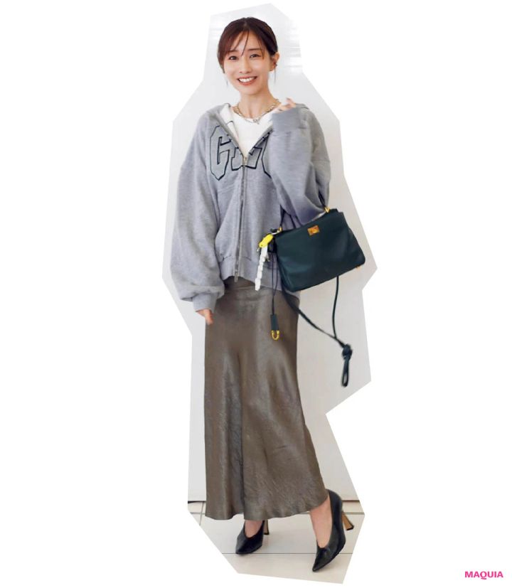 田中みな実の私服 バレンシアがのトップスとマルジェラのスカートで楽ちんコーディネート