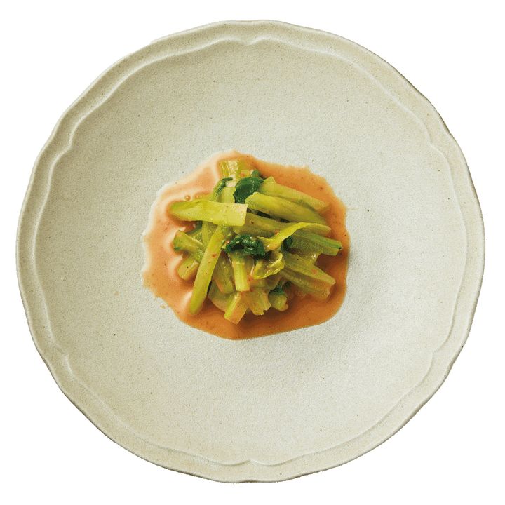 ロメインレタスの紅腐乳炒め