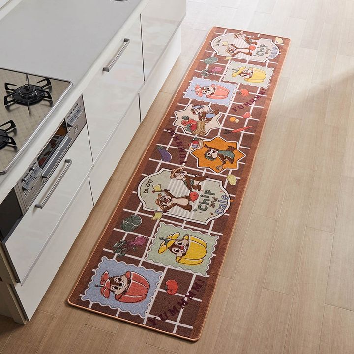 サイズ豊富なプリントキッチンマット チップ＆デール