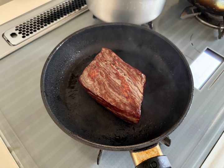 広い面だけ2度焼き