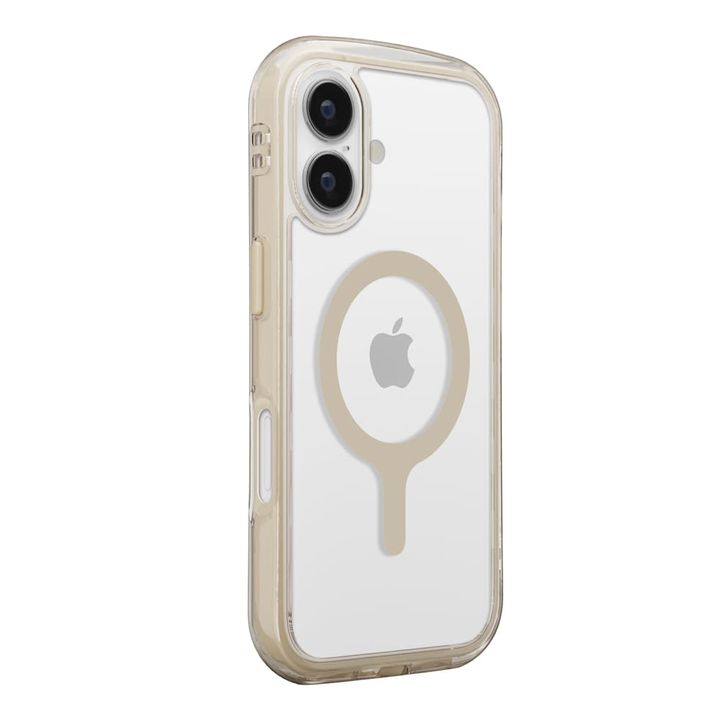 iPhone 17用 MagSafe対応 エアクッションケース [モカ] 装着時 サイド