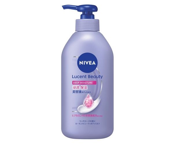 ニベア ルーセントビューティ ディープモイスチャー浸透保湿美容液 ボディミルク 350g ￥1,430（編集部調べ）／ニベア花王 ニベア花王