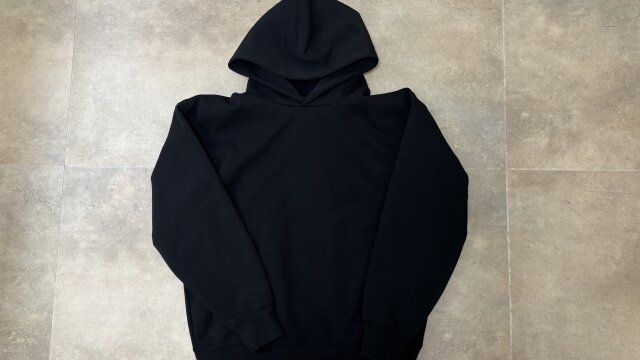 ユニクロスウェットオーバーサイズプルパーカのBLACK