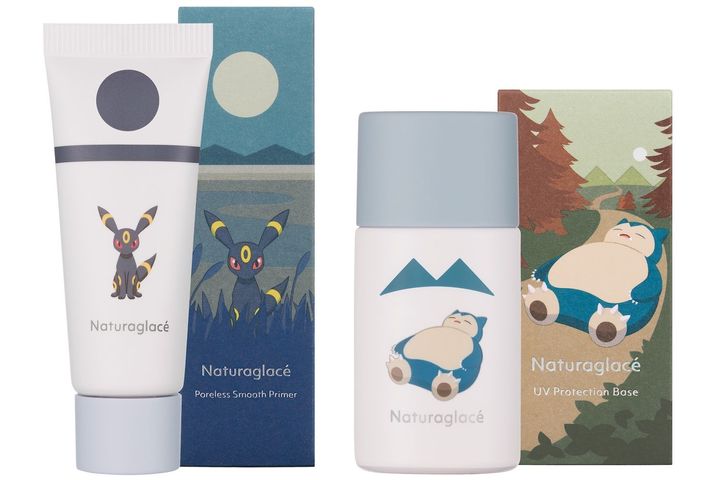 〈左から〉UVプロテクションベースP 30ml ￥3,740 ポアレス スムース プライマーP 20g ￥3,300（ともに2026年2月4日より公式オンラインショップ・コスメキッチン・ビープル・ポケモンセンター取扱店舗先行、2月11日よりロフト取扱店、2月18日より全国限定発売） ©Pokémon. ©Nintendo/Creatures Inc./GAME FREAK inc.