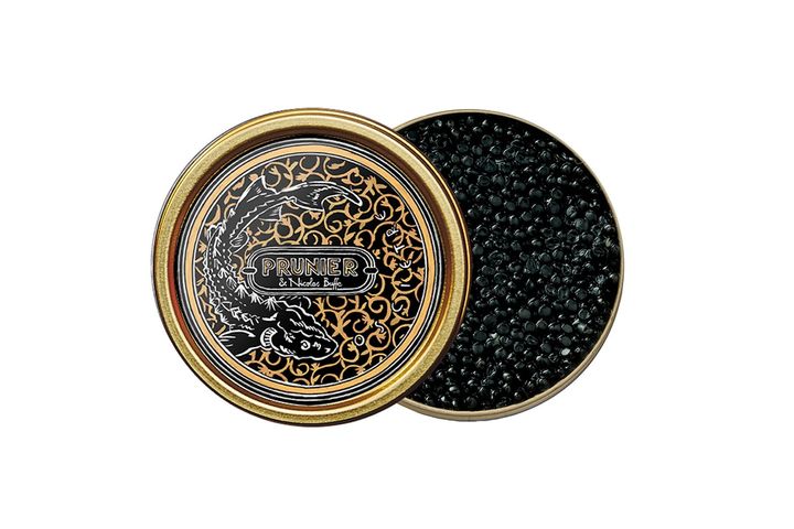 「プルニエキャビア オシェトラ クラシック 30g」¥20,412 ※麻布台店限定デザイン。12年以上大切に育てられたオシェトラ種の卵を使用