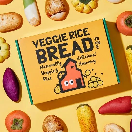 野菜と米で作られたパンの箱