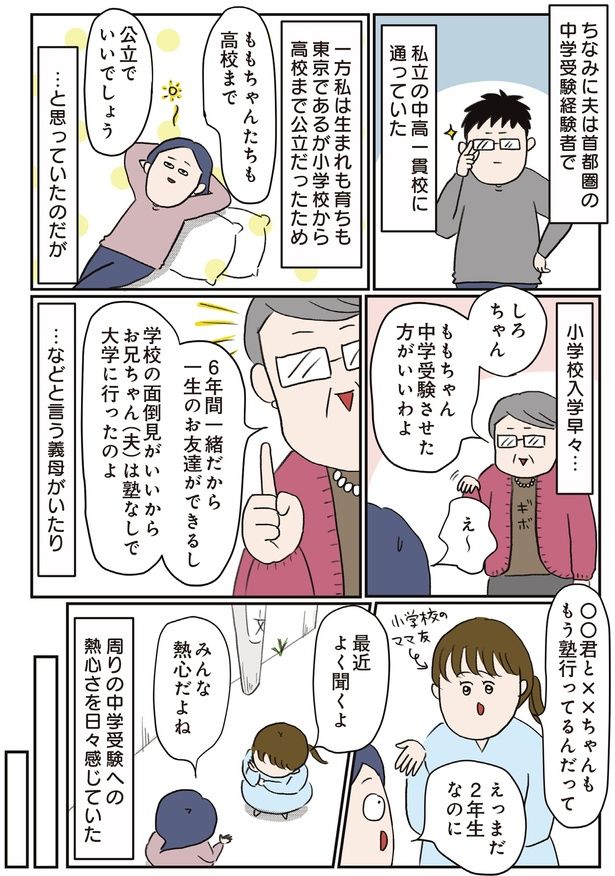 夫は首都圏の中学受験経験者 (C)うえだ しろこ、西村 創／KADOKAWA