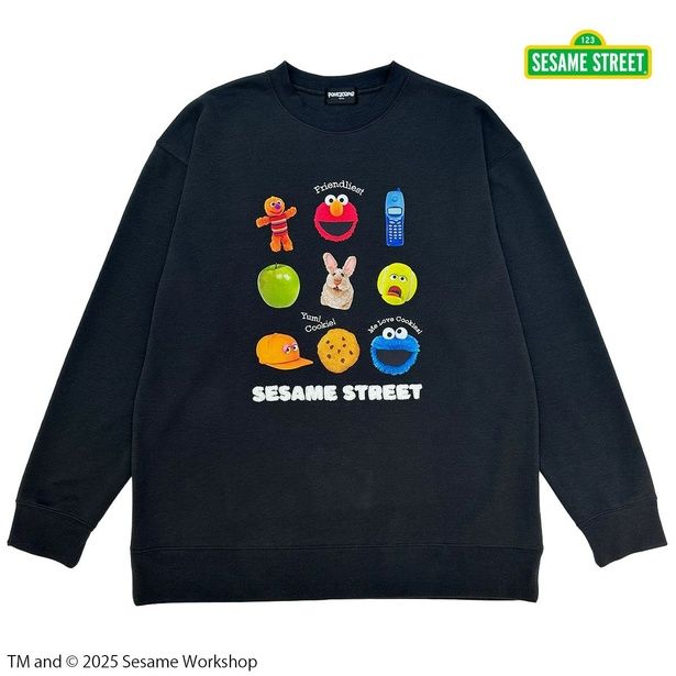 【SESAME STREET】クッキーモンスター&エルモ/スウェット(4950円)