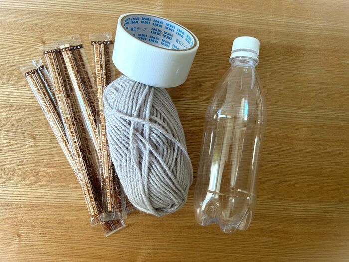 ペットボトル×割りばしで『編み機』ができました♡冬の編み物デビューにもぴったり♪