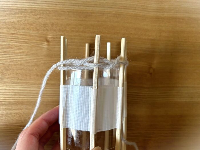 ペットボトル×割りばしで『編み機』ができました♡冬の編み物デビューにもぴったり♪