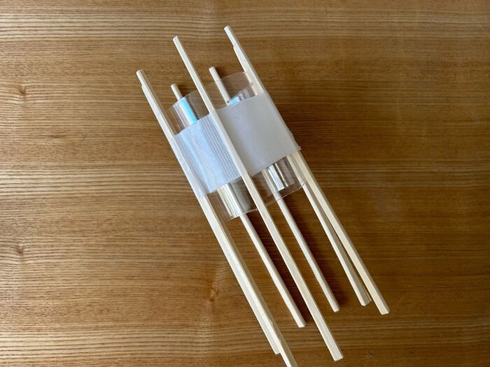 ペットボトル×割りばしで『編み機』ができました♡冬の編み物デビューにもぴったり♪