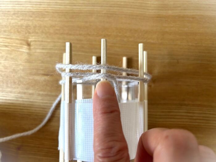 ペットボトル×割りばしで『編み機』ができました♡冬の編み物デビューにもぴったり♪