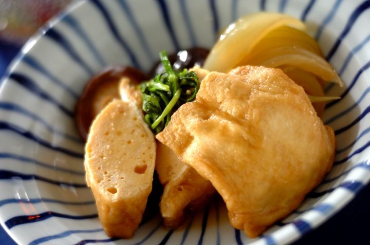 肉詰め巾着の炊き合わせ