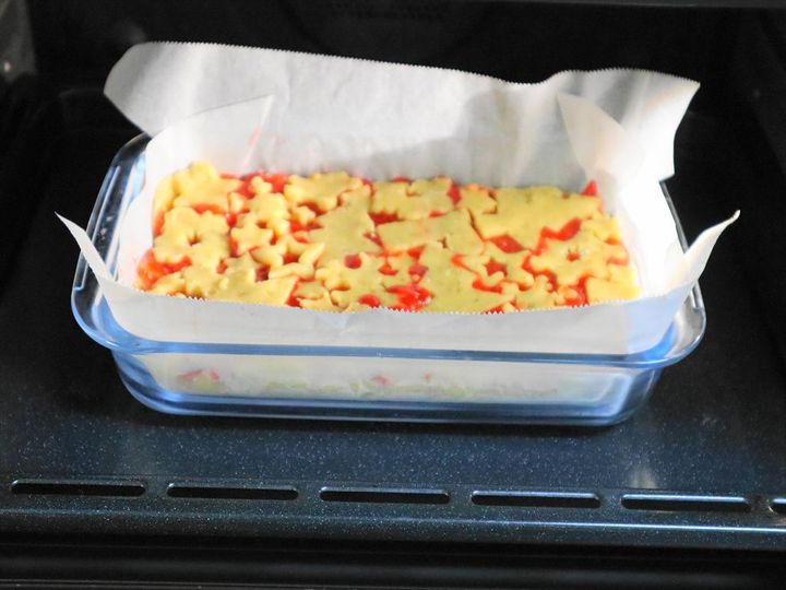 苺と胡桃のクリスマスクッキーバー