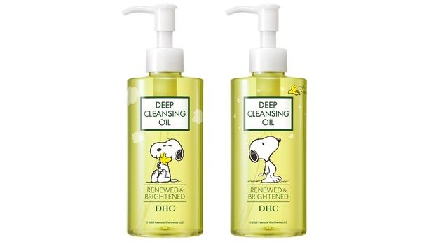PEANUTS×DHC限定クレンジングオイル。写真左から「キュート」、「スター」