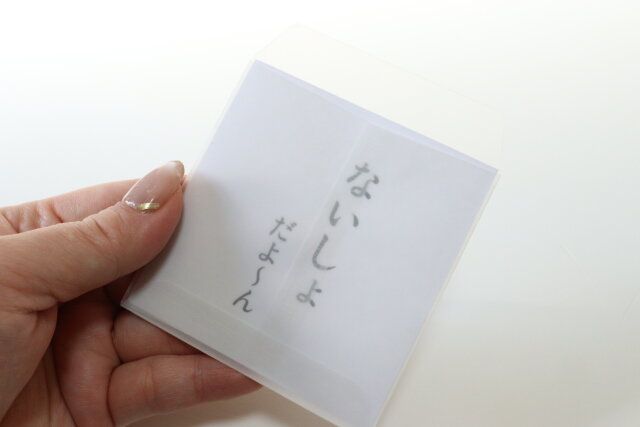 ダイソー なりきりぽち袋 ないしょ