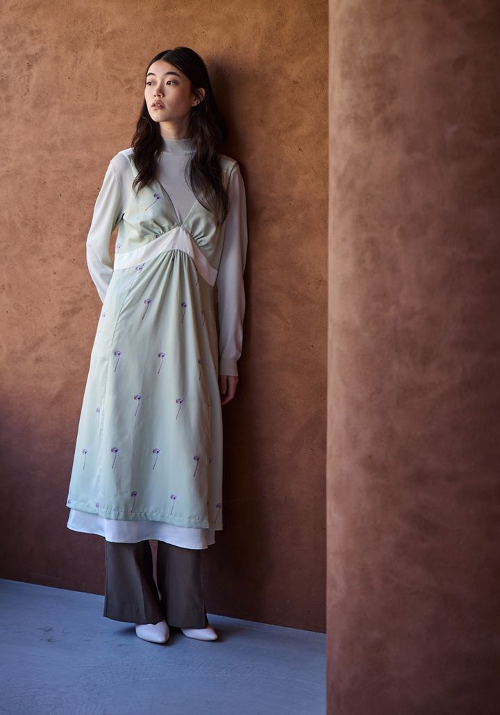 プリント柄サロペットワンピース4