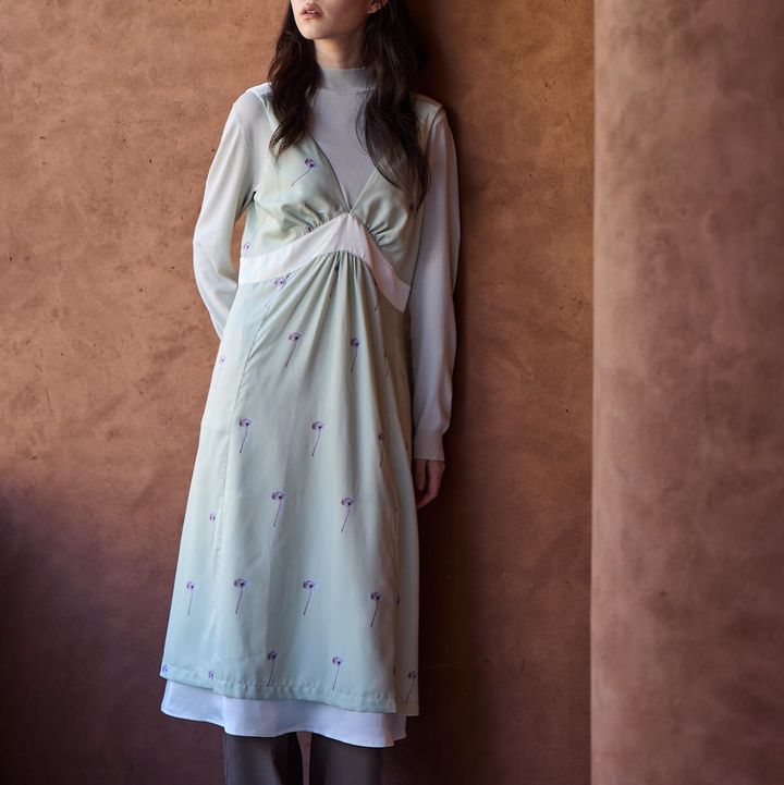 プリント柄サロペットワンピース5