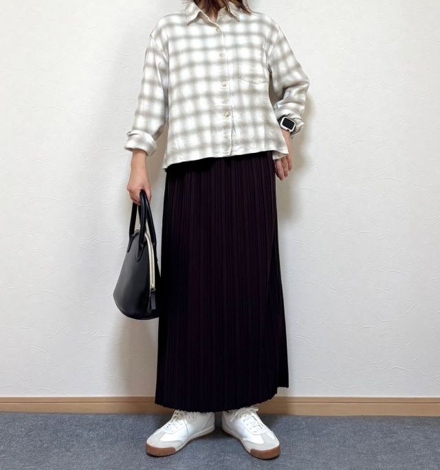 UNIQLO「フランネルボクシーシャツ」