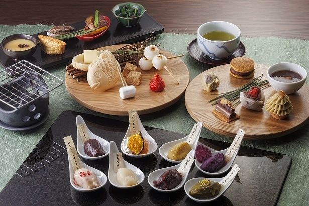【写真】和のアフタヌーンティー「おこたであったか 餡くらべ」のアップグレード版