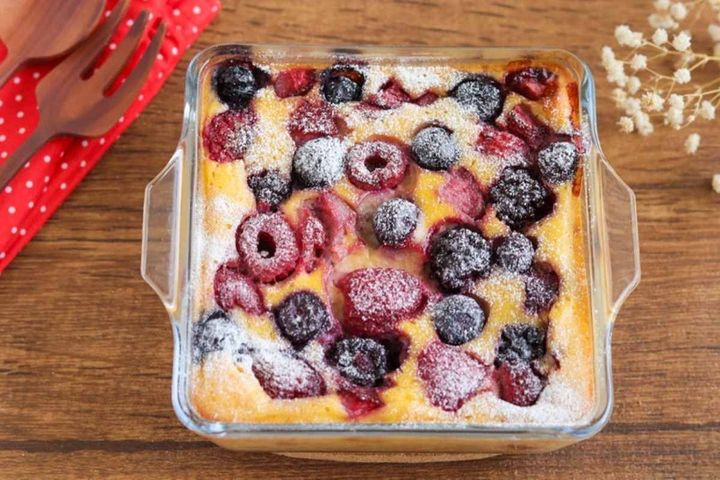 ミックスベリーのヨーグルトクラフティ