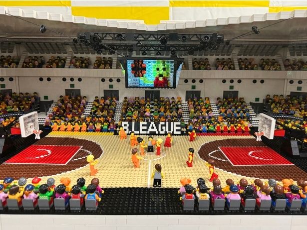 【写真】名勝負が生まれた横浜アリーナをレゴブロックで完全再現！ 画像提供=Bリーグ