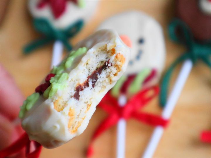 クリスマスのビスケットチョコポップ