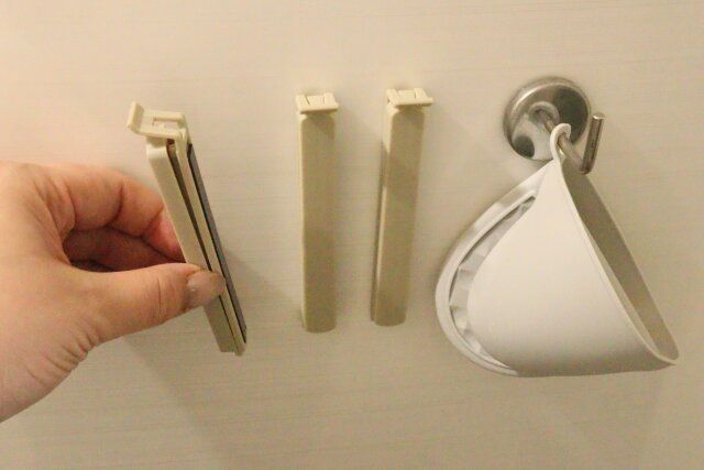 マグネット付クリップ（3本、11.5cm） くっつく