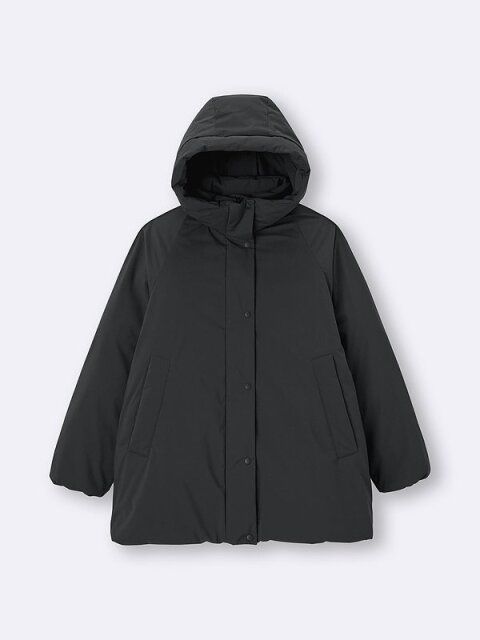 GUのウォームパデッドステッチレスコート