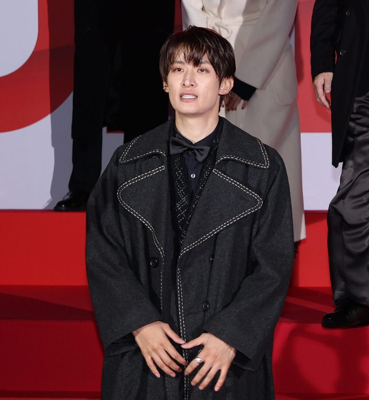 芸能 映画「ラストマン」レッドカーペットセレモニーに登壇したSnow Man向井康二さん ＝18日、東京・新宿（撮影・尾崎修二）