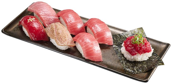 天然本鮪7貫盛り